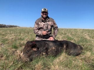 Wild hog taken on the Edwards Plateau